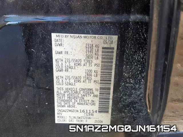 5N1AZ2MG0JN161154 фото 2