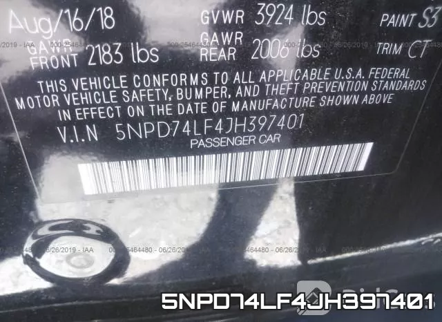 5NPD74LF4JH397401 фото 10