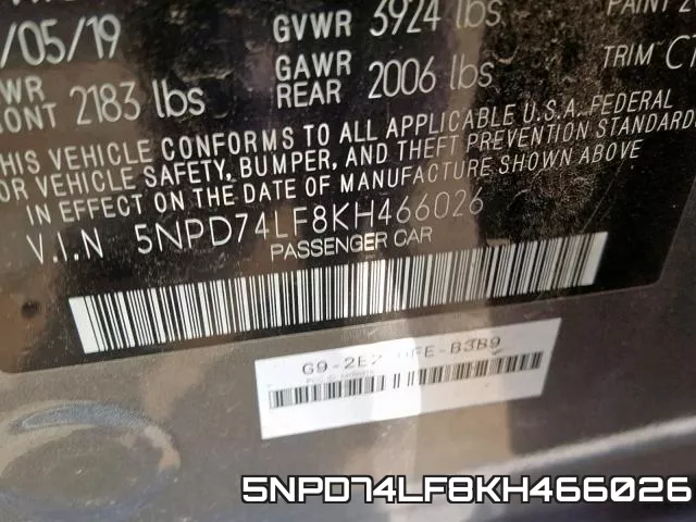 5NPD74LF8KH466026 фото 2