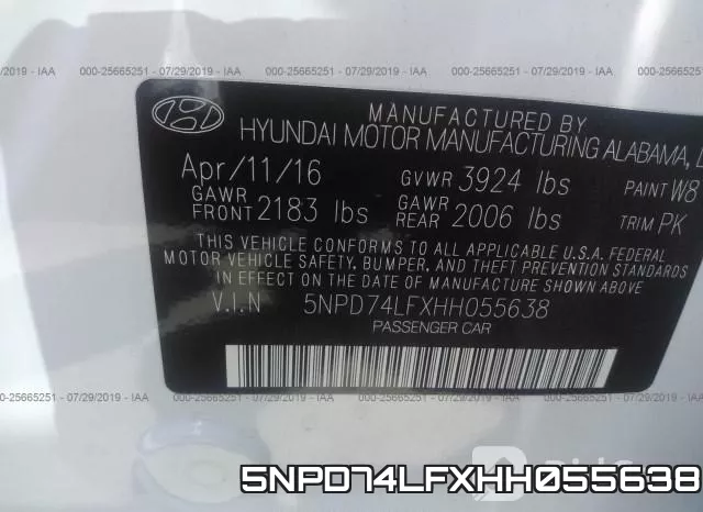 5NPD74LFXHH055638 фото 10