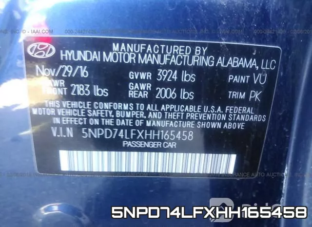 5NPD74LFXHH165458 фото 10
