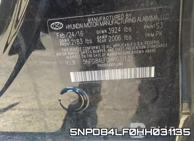 5NPD84LF0HH031135 фото 10