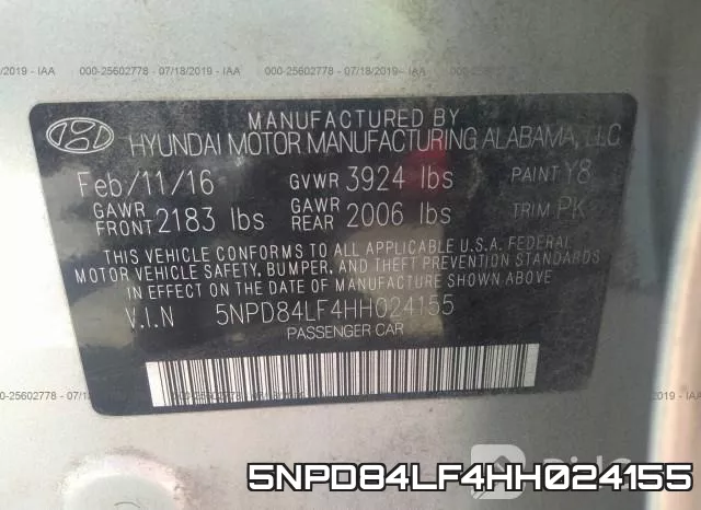 5NPD84LF4HH024155 фото 10