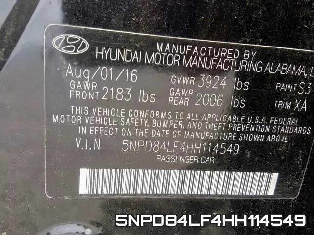 5NPD84LF4HH114549 фото 2