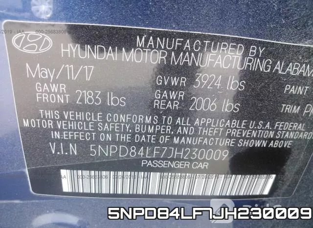5NPD84LF7JH230009 фото 10