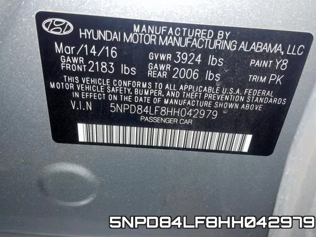5NPD84LF8HH042979 фото 2
