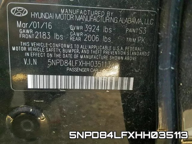 5NPD84LFXHH035113 фото 2