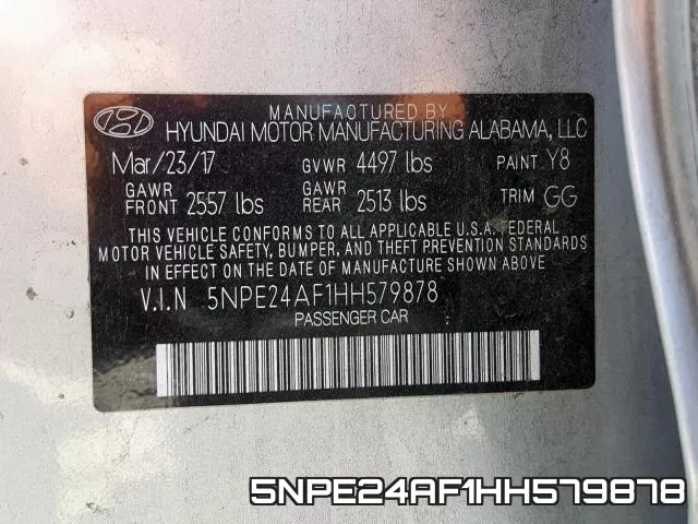 5NPE24AF1HH579878 фото 2
