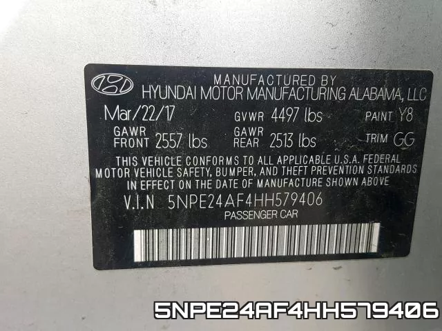 5NPE24AF4HH579406 фото 2