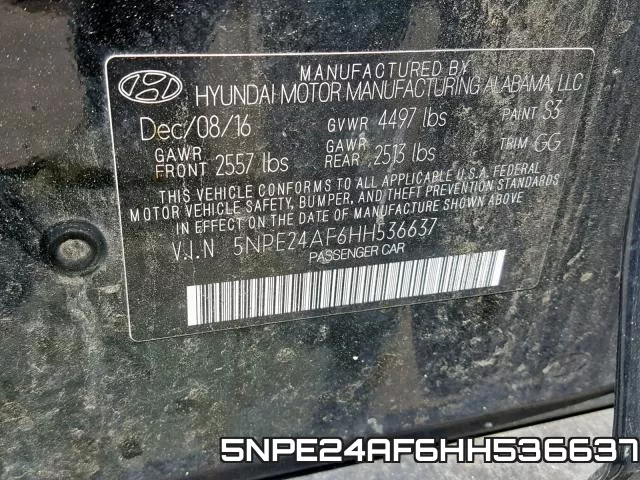 5NPE24AF6HH536637 фото 2