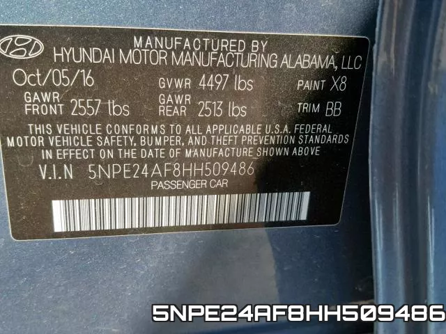 5NPE24AF8HH509486 фото 2