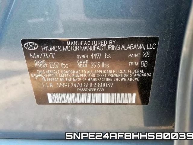 5NPE24AF8HH580039 фото 2