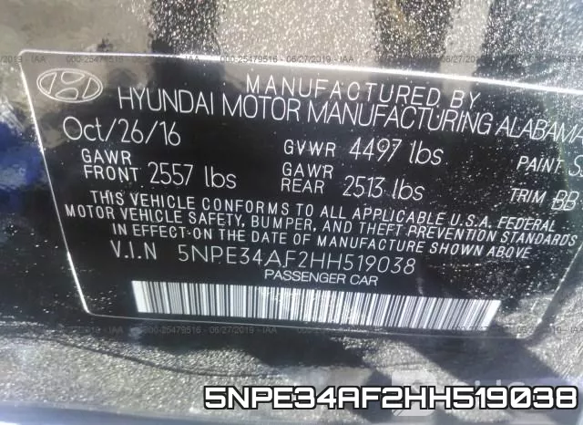 5NPE34AF2HH519038 фото 10