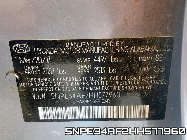 5NPE34AF2HH577960 фото 2