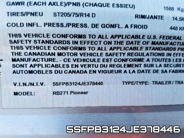 5SFPB3124JE378446 фото 2