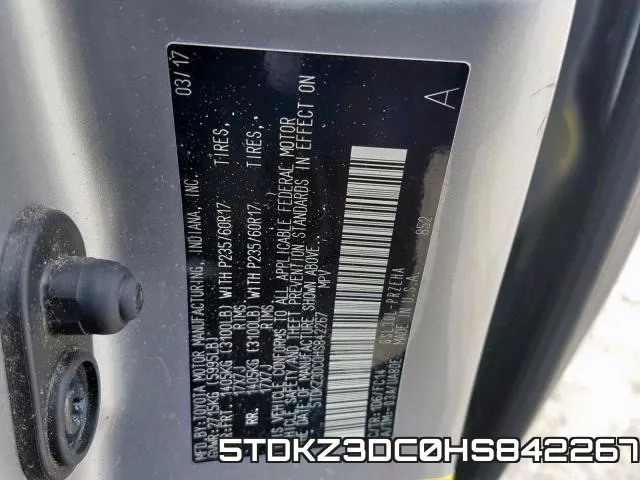 5TDKZ3DC0HS842267 фото 2