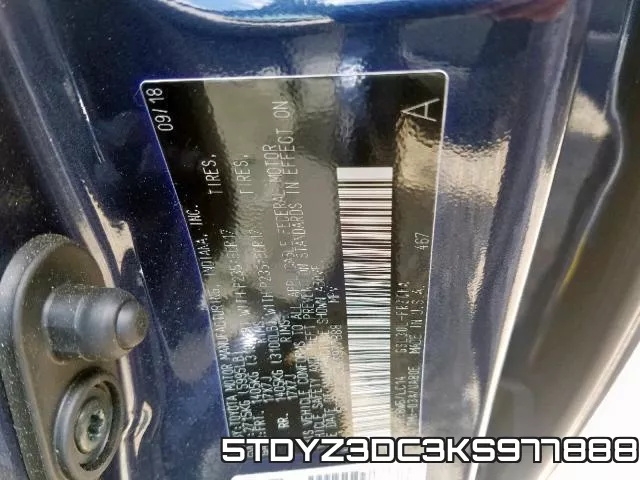 5TDYZ3DC3KS977888 фото 2