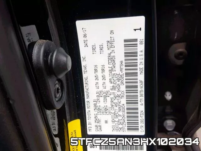 5TFCZ5AN3HX102034 фото 2