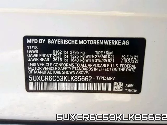 5UXCR6C53KLK85662 фото 2