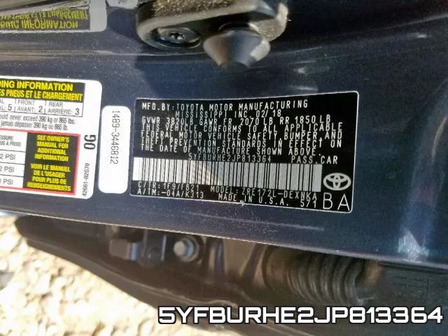 5YFBURHE2JP813364 фото 2