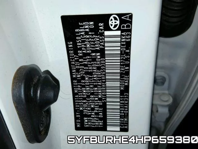 5YFBURHE4HP659380 фото 2