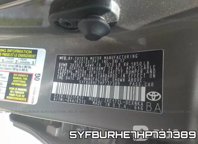 5YFBURHE7HP737389 фото 9