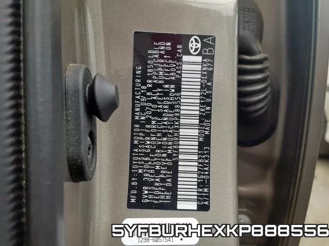 5YFBURHEXKP888556 фото 2