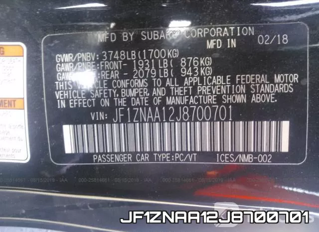 JF1ZNAA12J8700701 фото 10