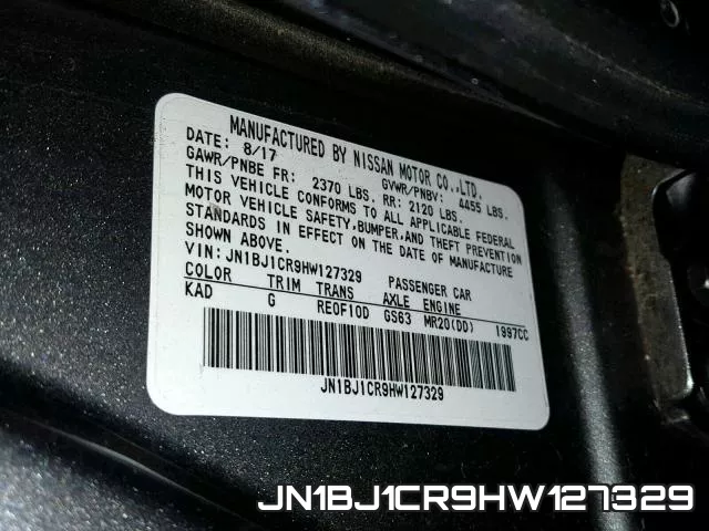 JN1BJ1CR9HW127329 фото 2