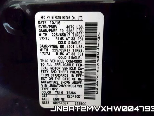JN8AT2MVXHW004793 фото 2