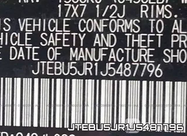 JTEBU5JR1J5487796 фото 10