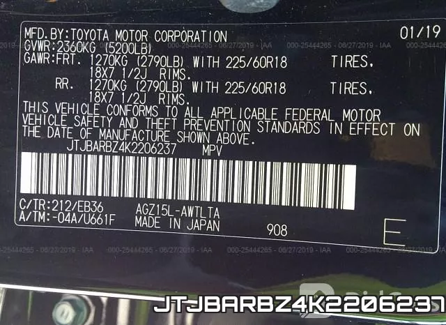 JTJBARBZ4K2206237 фото 9
