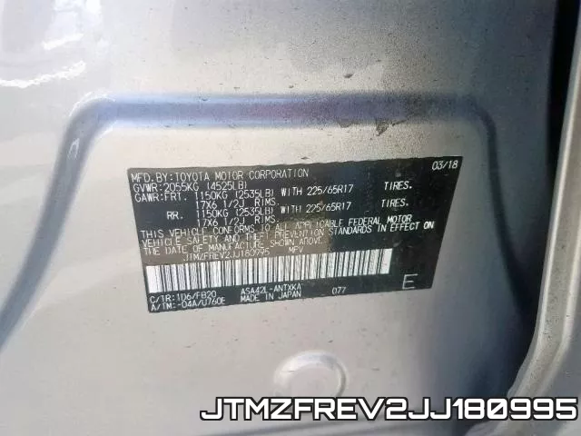 JTMZFREV2JJ180995 фото 2