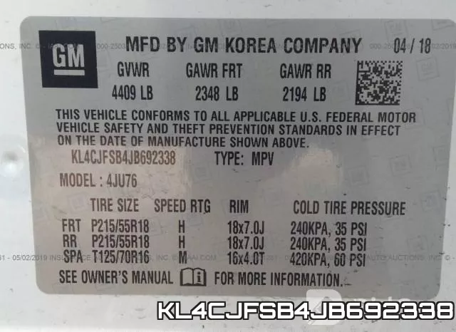 KL4CJFSB4JB692338 фото 10