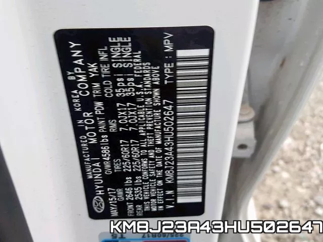 KM8J23A43HU502647 фото 2