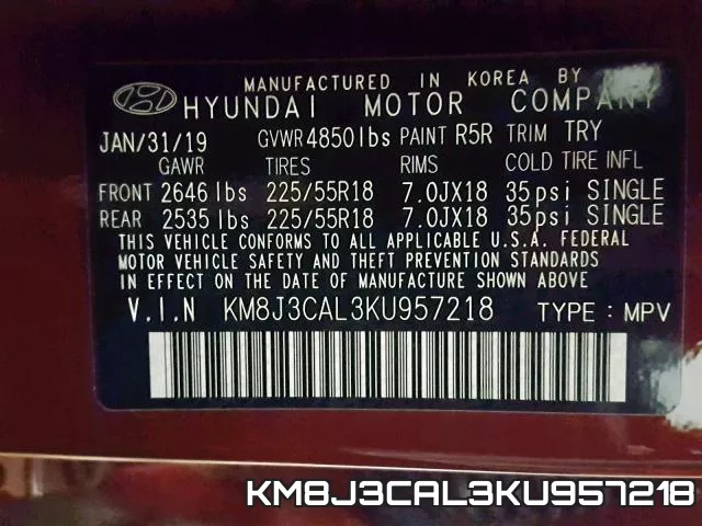 KM8J3CAL3KU957218 фото 2
