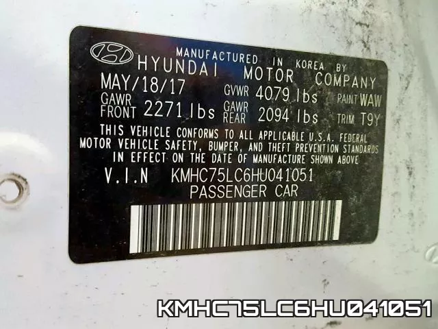 KMHC75LC6HU041051 фото 2
