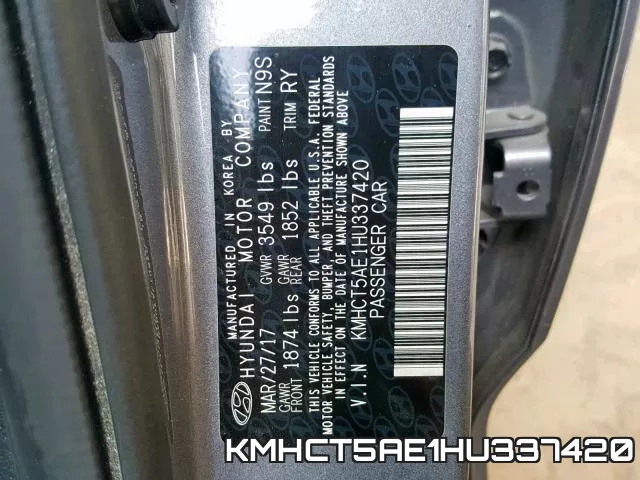 KMHCT5AE1HU337420 фото 2