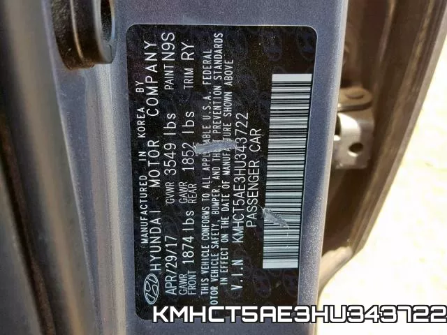 KMHCT5AE3HU343722 фото 2