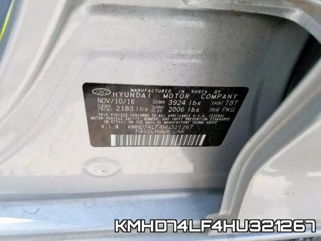 KMHD74LF4HU321267 фото 2