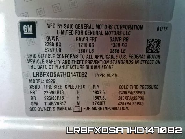 LRBFXDSA7HD147082 фото 2