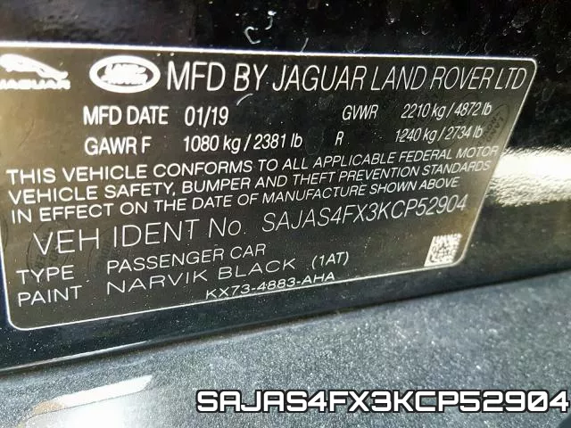 SAJAS4FX3KCP52904 фото 2