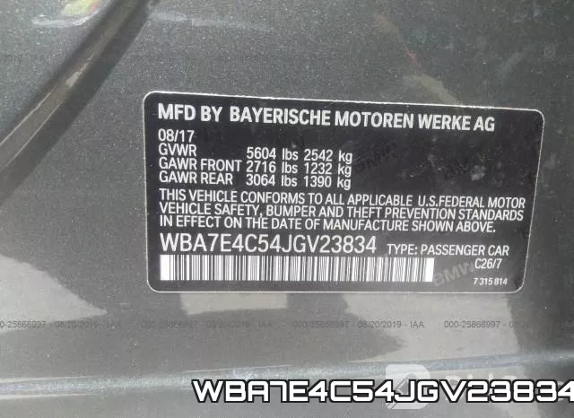 WBA7E4C54JGV23834 фото 10
