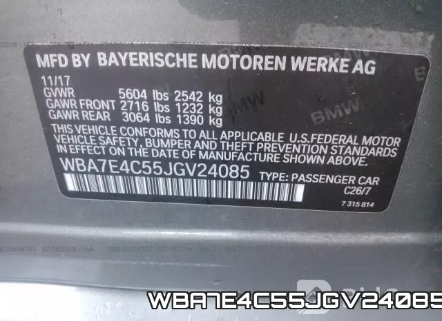 WBA7E4C55JGV24085 фото 10