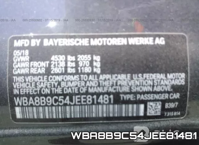 WBA8B9C54JEE81481 фото 10
