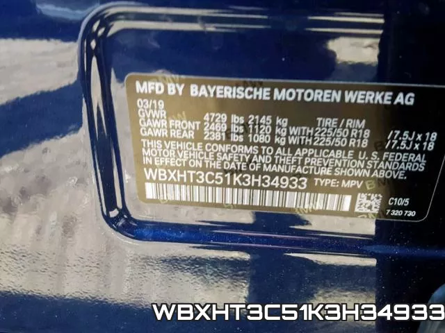 WBXHT3C51K3H34933 фото 2