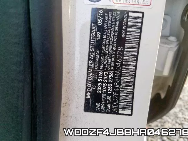WDDZF4JB8HA046278 фото 2