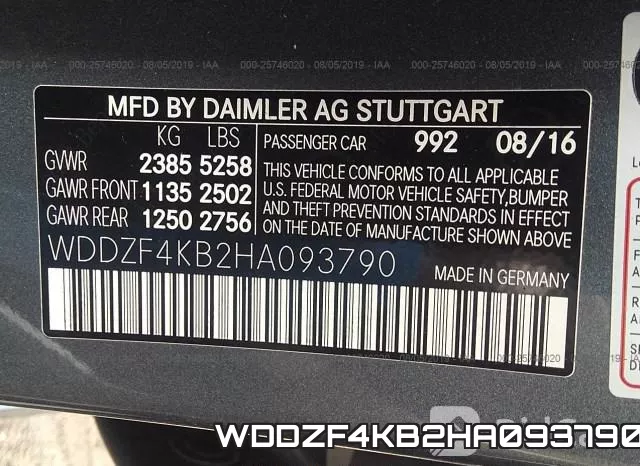 WDDZF4KB2HA093790 фото 10