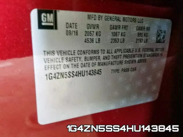 1G4ZN5SS4HU143845 фото 2