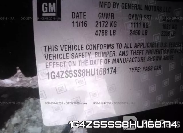 1G4ZS5SS8HU168174 фото 10